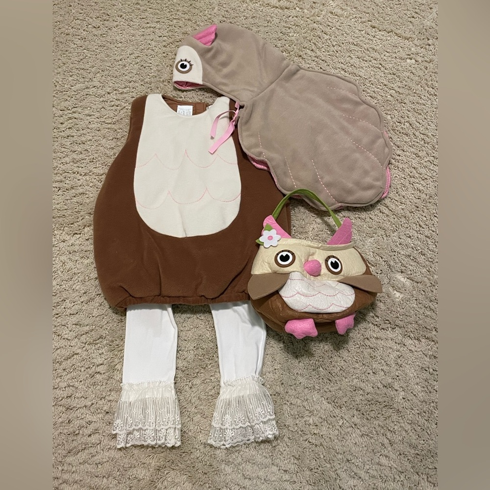 Pottery barn kids owl costume treat bag size 4-6